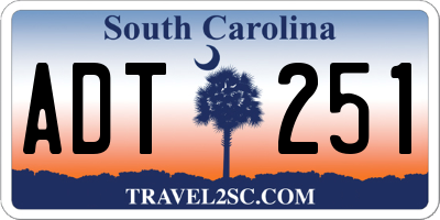 SC license plate ADT251