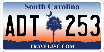 SC license plate ADT253
