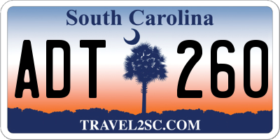 SC license plate ADT260