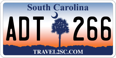 SC license plate ADT266