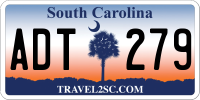 SC license plate ADT279