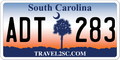 SC license plate ADT283