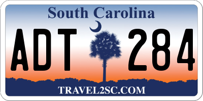 SC license plate ADT284