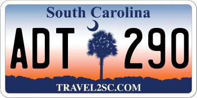 SC license plate ADT290