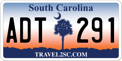 SC license plate ADT291