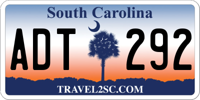 SC license plate ADT292