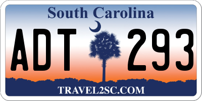 SC license plate ADT293