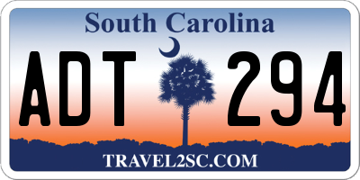 SC license plate ADT294