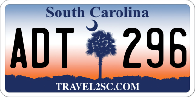 SC license plate ADT296