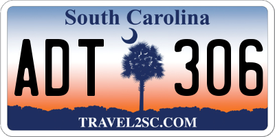 SC license plate ADT306