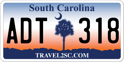 SC license plate ADT318