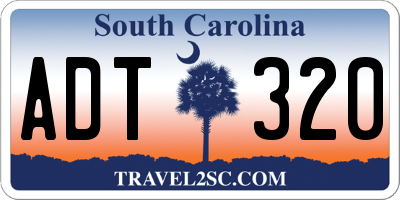 SC license plate ADT320