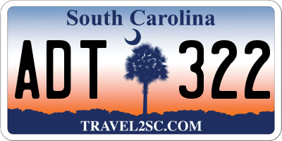 SC license plate ADT322