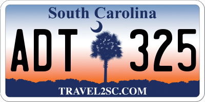 SC license plate ADT325
