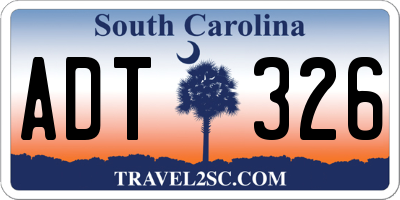 SC license plate ADT326