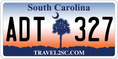 SC license plate ADT327