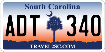 SC license plate ADT340