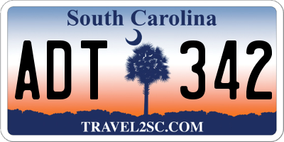 SC license plate ADT342