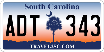SC license plate ADT343
