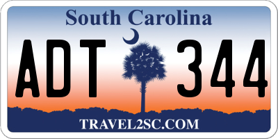 SC license plate ADT344