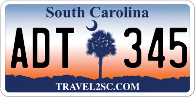 SC license plate ADT345