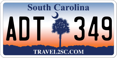 SC license plate ADT349