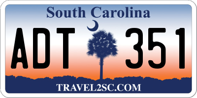 SC license plate ADT351