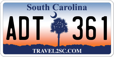 SC license plate ADT361