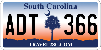 SC license plate ADT366