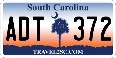 SC license plate ADT372