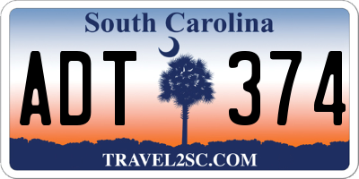 SC license plate ADT374