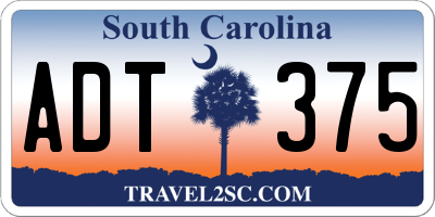 SC license plate ADT375