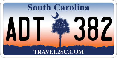 SC license plate ADT382