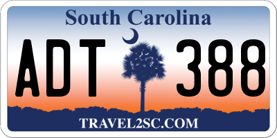 SC license plate ADT388