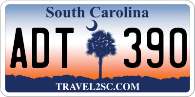 SC license plate ADT390