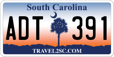 SC license plate ADT391