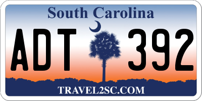 SC license plate ADT392
