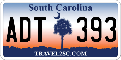 SC license plate ADT393