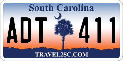 SC license plate ADT411