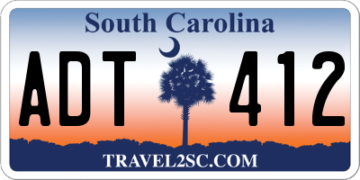 SC license plate ADT412