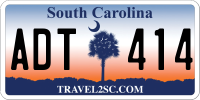 SC license plate ADT414