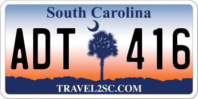 SC license plate ADT416