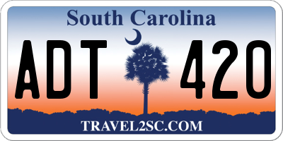 SC license plate ADT420