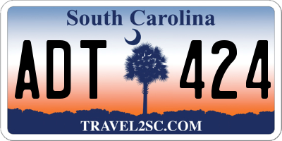 SC license plate ADT424