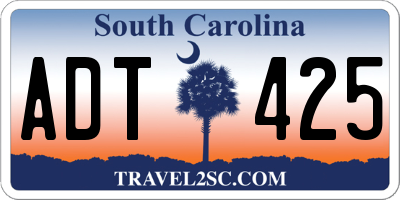 SC license plate ADT425