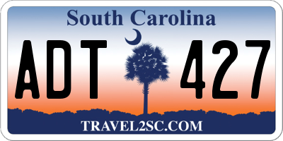 SC license plate ADT427