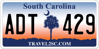 SC license plate ADT429