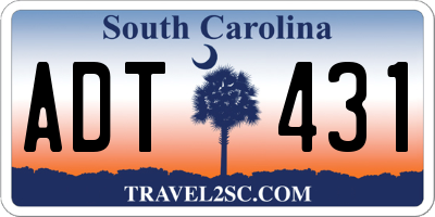 SC license plate ADT431