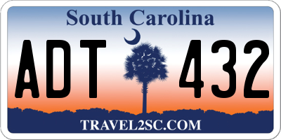 SC license plate ADT432