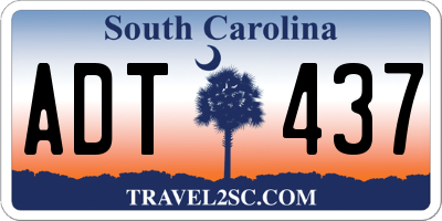 SC license plate ADT437